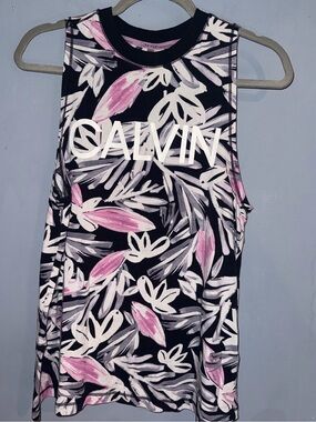Calvin Klein Performance Floral Logo Sleeveless Tank Top Size M
